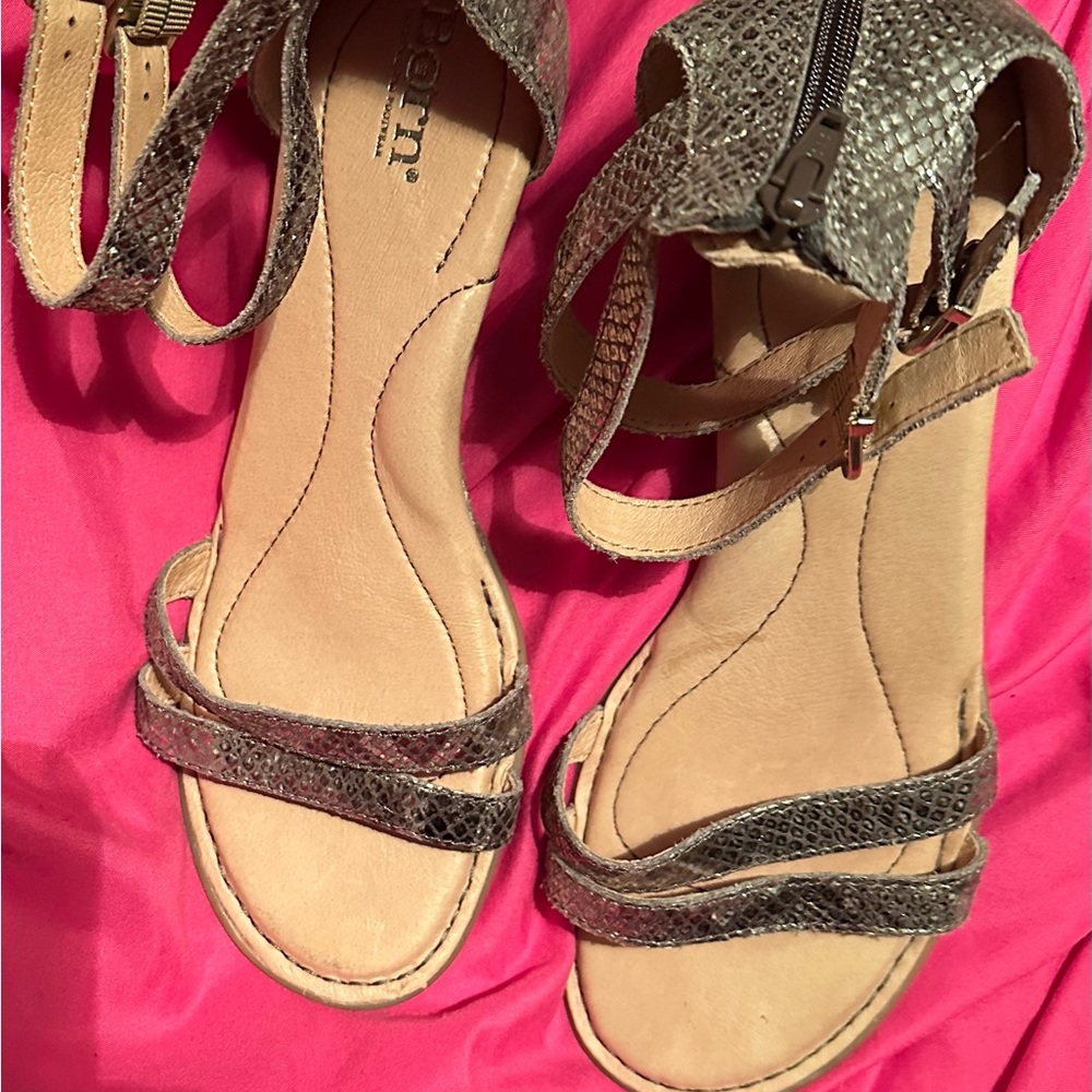 Born Gold Leather Sandals
